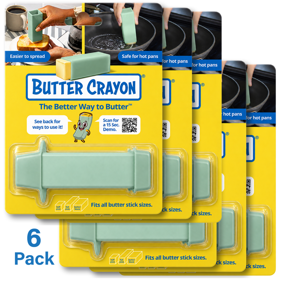 Butter Crayon® 6-Pack | Butter Applicators