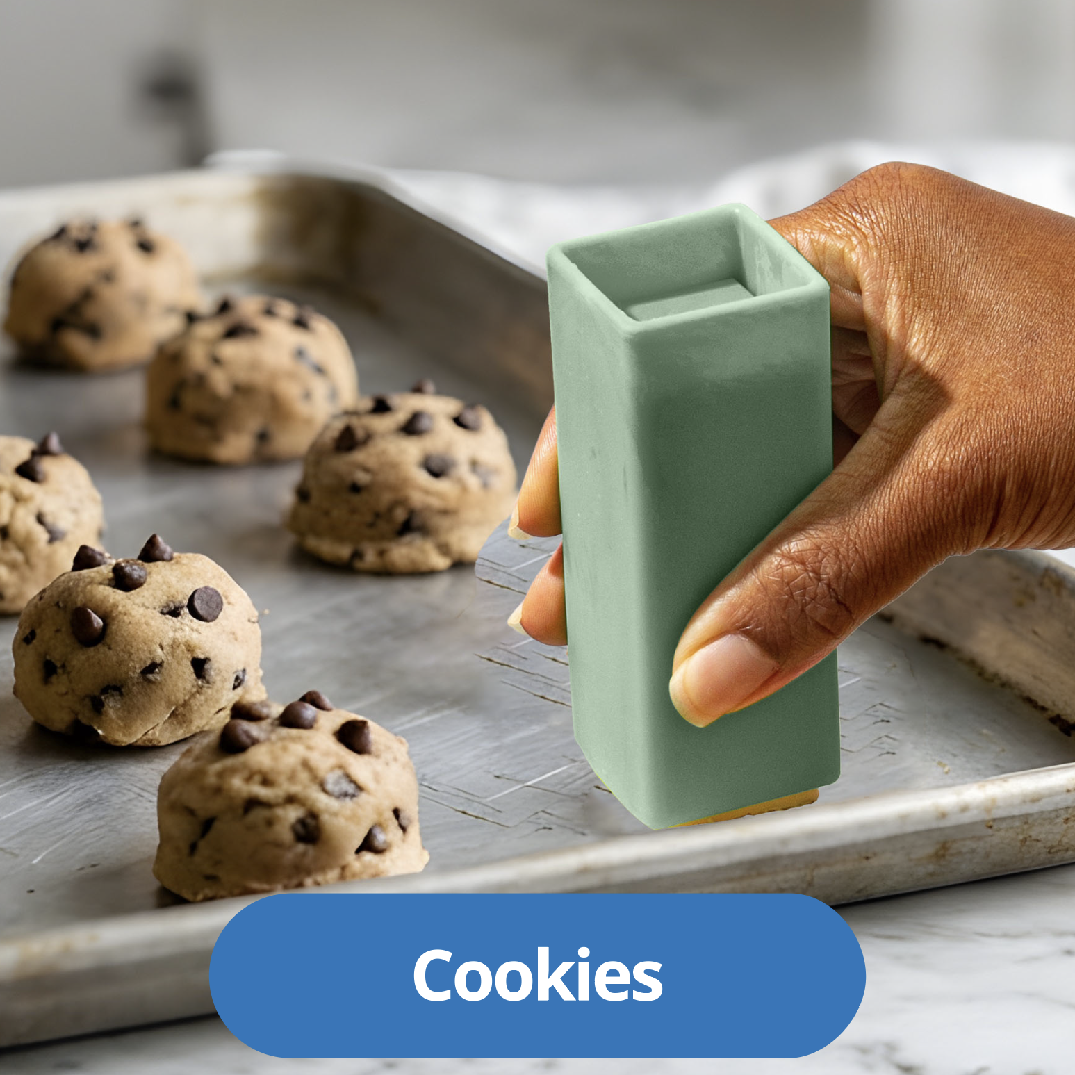 Using a Butter Crayon while baking a batch of cookies